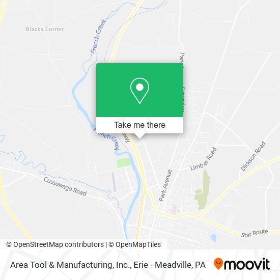 Mapa de Area Tool & Manufacturing, Inc.