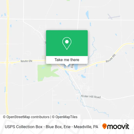 USPS Collection Box - Blue Box map