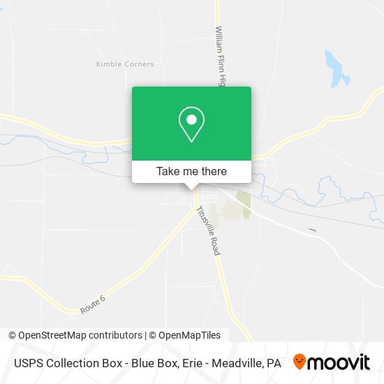 USPS Collection Box - Blue Box map