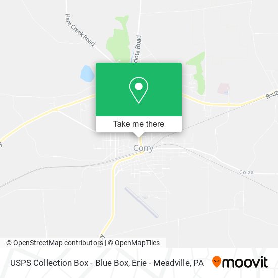 USPS Collection Box - Blue Box map