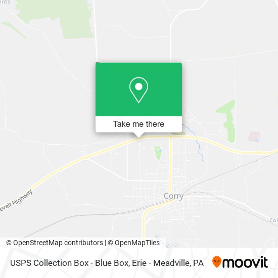 USPS Collection Box - Blue Box map