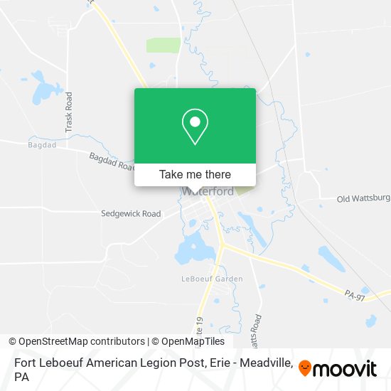 Fort Leboeuf American Legion Post map