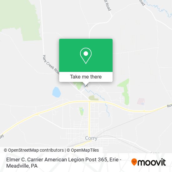 Elmer C. Carrier American Legion Post 365 map