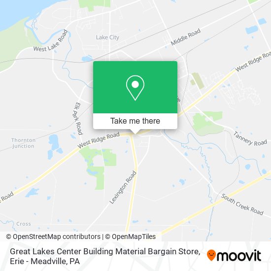 Great Lakes Center Building Material Bargain Store map