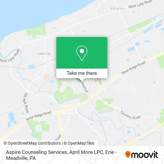 Mapa de Aspire Counseling Services, April More LPC