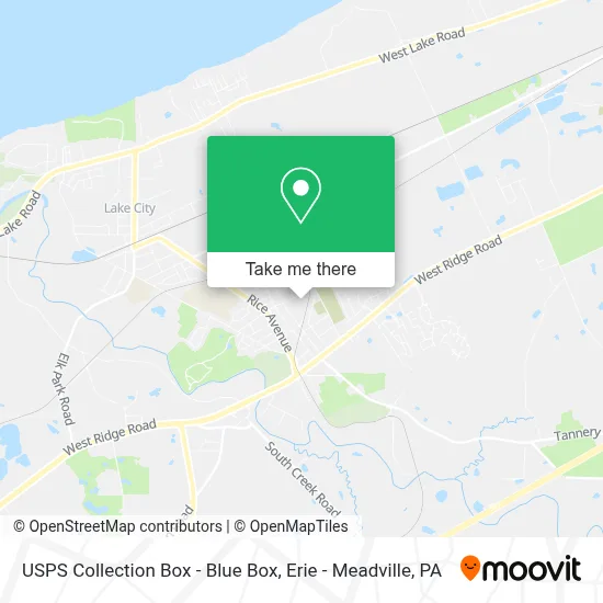 USPS Collection Box - Blue Box map