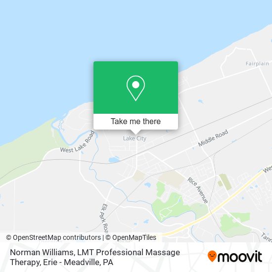 Mapa de Norman Williams, LMT Professional Massage Therapy