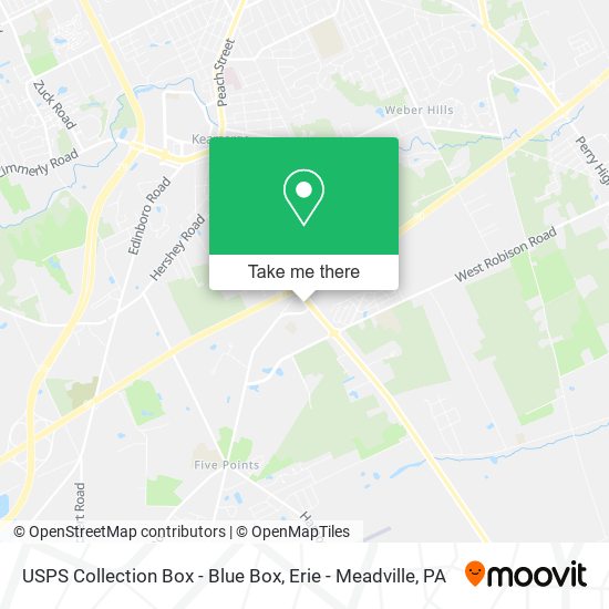 Mapa de USPS Collection Box - Blue Box