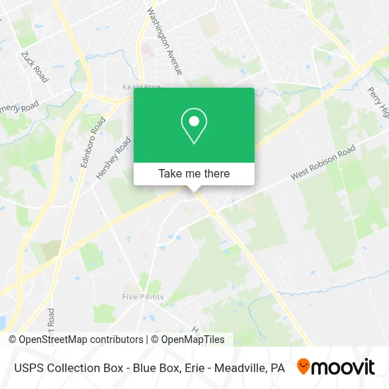 USPS Collection Box - Blue Box map