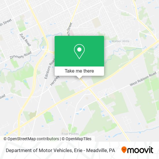 Department of Motor Vehicles map