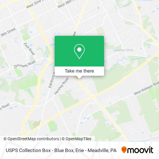 USPS Collection Box - Blue Box map