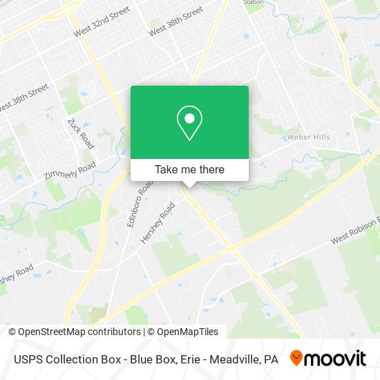 USPS Collection Box - Blue Box map