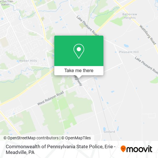 Mapa de Commonwealth of Pennsylvania State Police