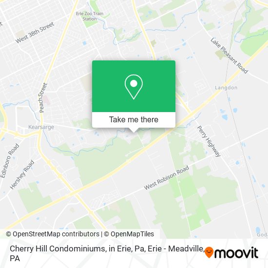 Cherry Hill Condominiums, in Erie, Pa map