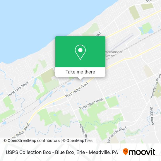 USPS Collection Box - Blue Box map