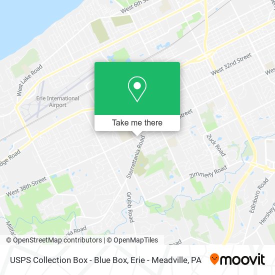 USPS Collection Box - Blue Box map