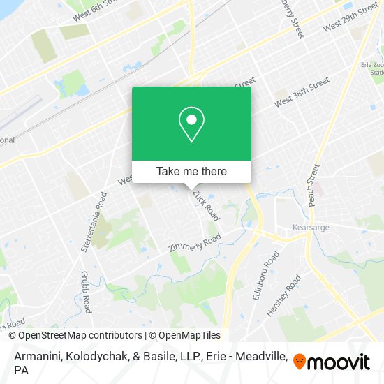 Mapa de Armanini, Kolodychak, & Basile, LLP.