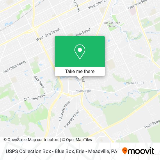 USPS Collection Box - Blue Box map