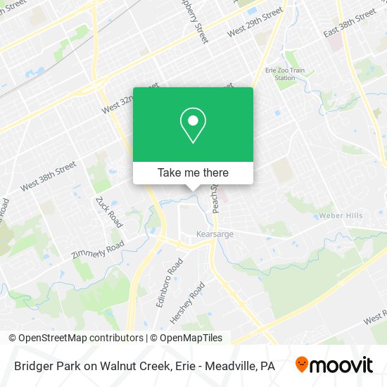 Bridger Park on Walnut Creek map