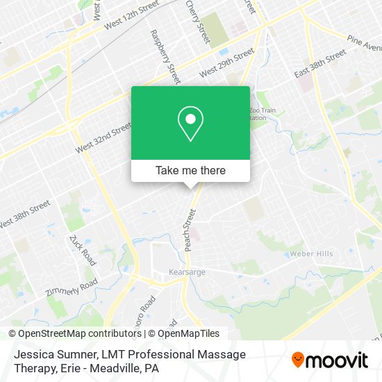Jessica Sumner, LMT Professional Massage Therapy map