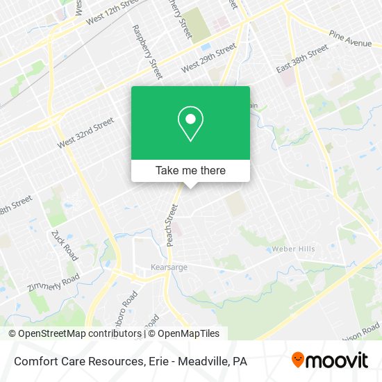 Comfort Care Resources map