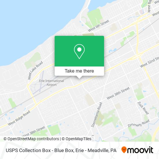 USPS Collection Box - Blue Box map