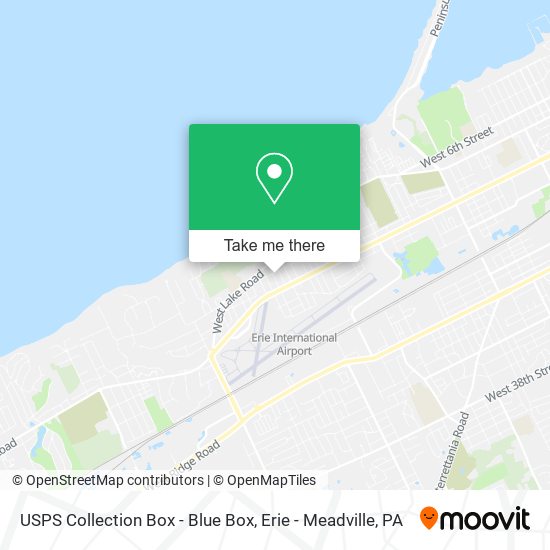 Mapa de USPS Collection Box - Blue Box