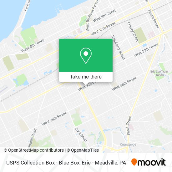 USPS Collection Box - Blue Box map