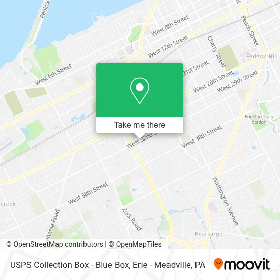 USPS Collection Box - Blue Box map