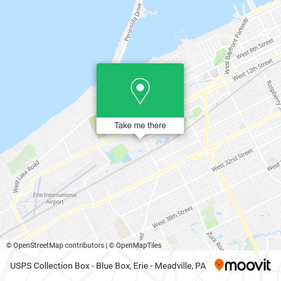 USPS Collection Box - Blue Box map