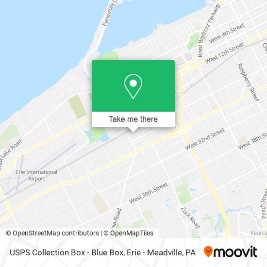 USPS Collection Box - Blue Box map