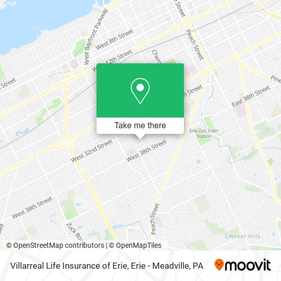 Villarreal Life Insurance of Erie map