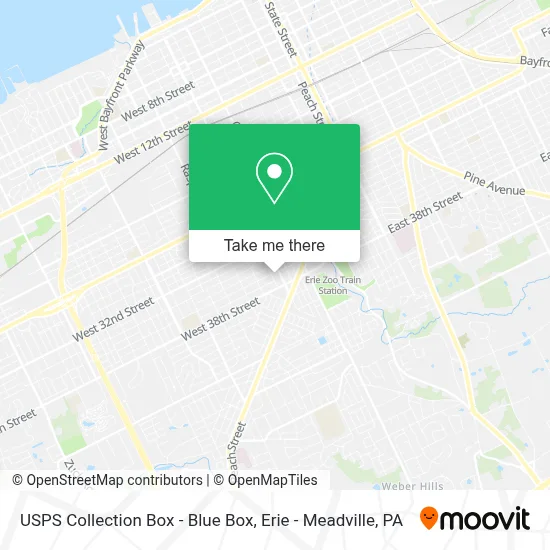 USPS Collection Box - Blue Box map