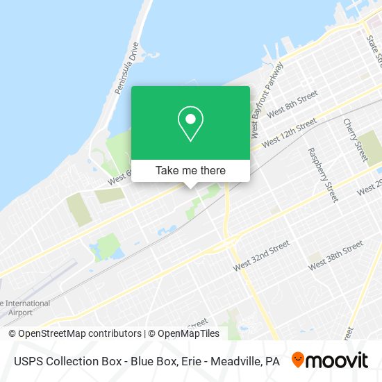USPS Collection Box - Blue Box map
