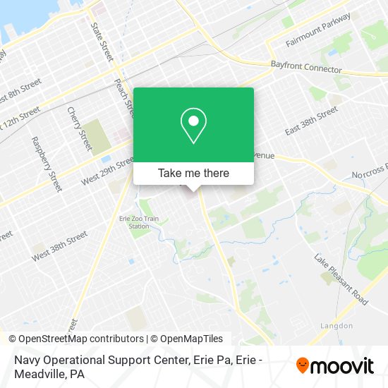Navy Operational Support Center, Erie Pa map