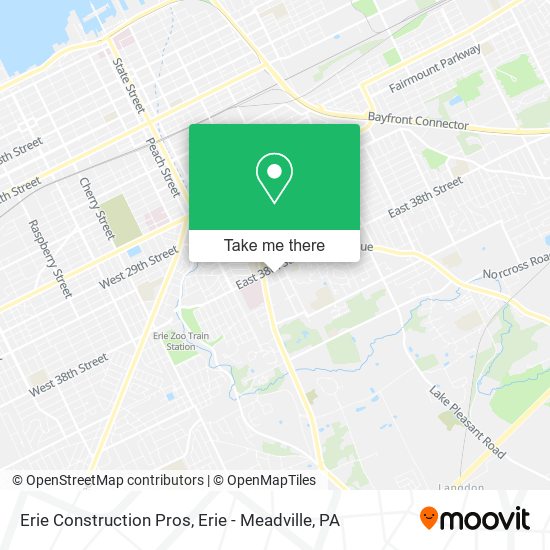 Erie Construction Pros map