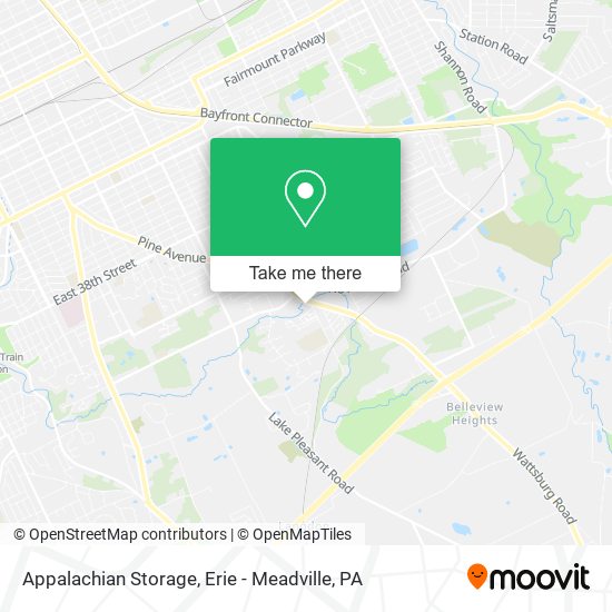 Appalachian Storage map