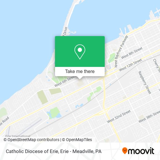 Catholic Diocese of Erie map