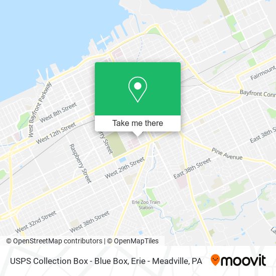 USPS Collection Box - Blue Box map