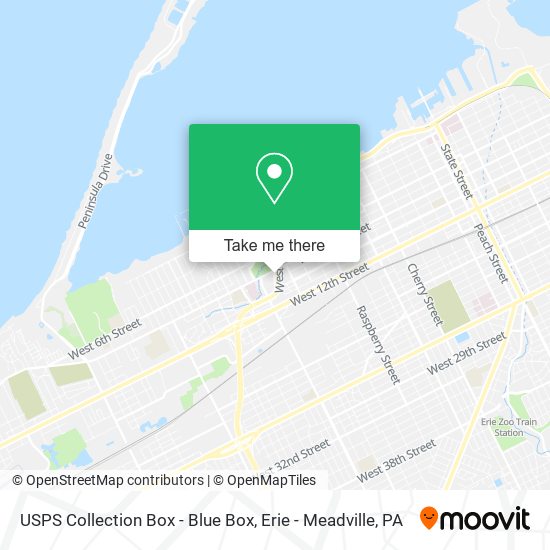 USPS Collection Box - Blue Box map