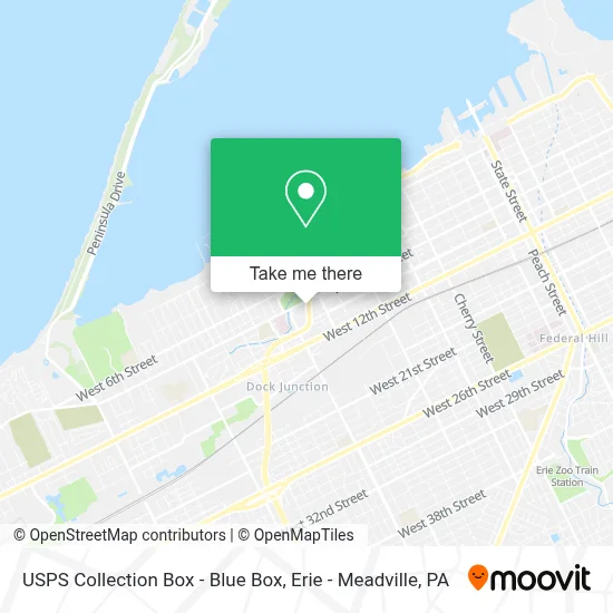 USPS Collection Box - Blue Box map
