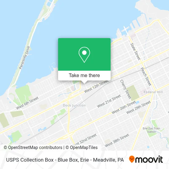 USPS Collection Box - Blue Box map