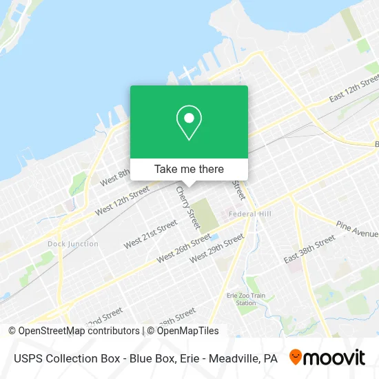 USPS Collection Box - Blue Box map