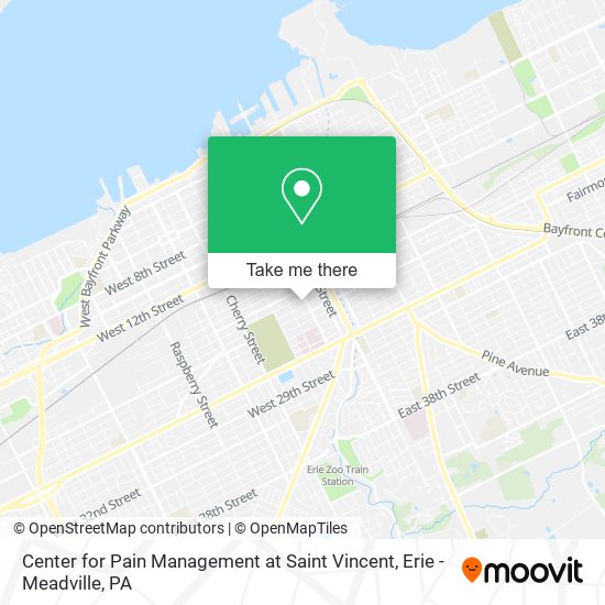 Center for Pain Management at Saint Vincent map