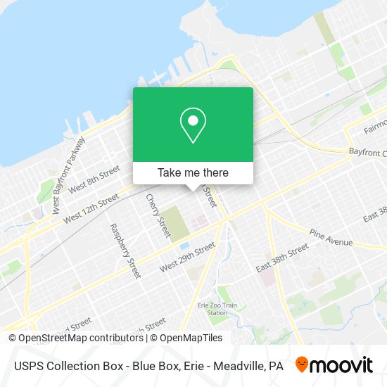 Mapa de USPS Collection Box - Blue Box