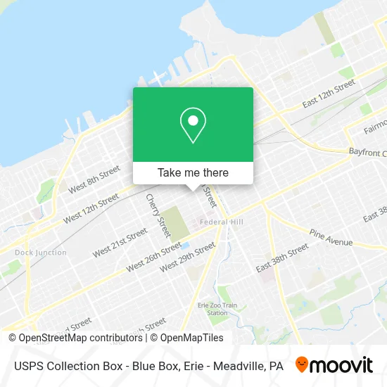 USPS Collection Box - Blue Box map