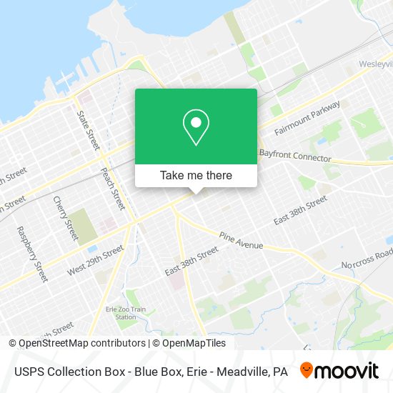 USPS Collection Box - Blue Box map