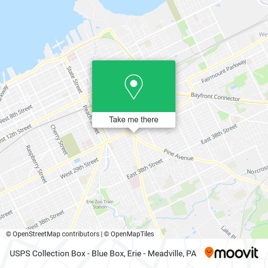 USPS Collection Box - Blue Box map