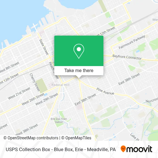 USPS Collection Box - Blue Box map
