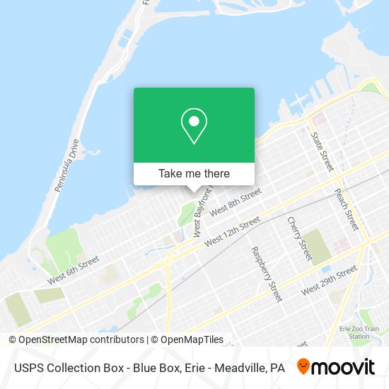 USPS Collection Box - Blue Box map